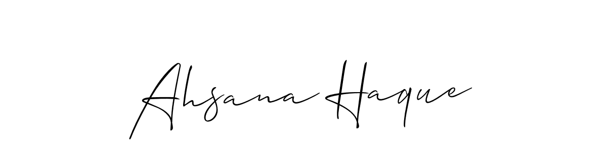 Create a beautiful signature design for name Ahsana Haque. With this signature (Allison_Script) fonts, you can make a handwritten signature for free. Ahsana Haque signature style 2 images and pictures png