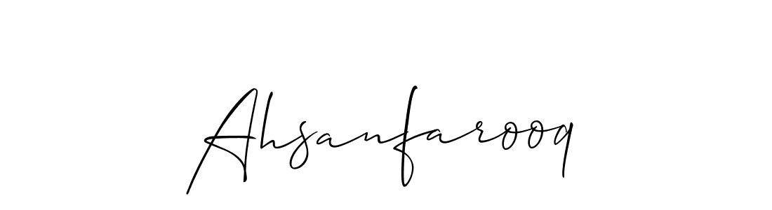 Design your own signature with our free online signature maker. With this signature software, you can create a handwritten (Allison_Script) signature for name Ahsanfarooq. Ahsanfarooq signature style 2 images and pictures png