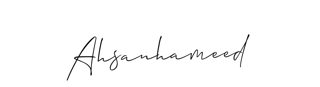 Create a beautiful signature design for name Ahsanhameed. With this signature (Allison_Script) fonts, you can make a handwritten signature for free. Ahsanhameed signature style 2 images and pictures png