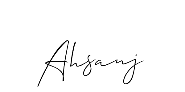 Allison_Script is a professional signature style that is perfect for those who want to add a touch of class to their signature. It is also a great choice for those who want to make their signature more unique. Get Ahsanj name to fancy signature for free. Ahsanj signature style 2 images and pictures png