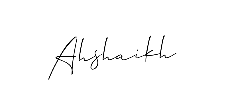 The best way (Allison_Script) to make a short signature is to pick only two or three words in your name. The name Ahshaikh include a total of six letters. For converting this name. Ahshaikh signature style 2 images and pictures png