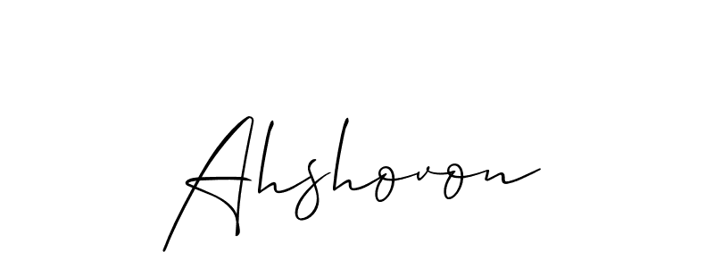 You should practise on your own different ways (Allison_Script) to write your name (Ahshovon) in signature. don't let someone else do it for you. Ahshovon signature style 2 images and pictures png