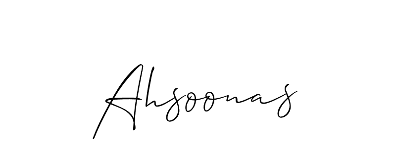 You can use this online signature creator to create a handwritten signature for the name Ahsoonas. This is the best online autograph maker. Ahsoonas signature style 2 images and pictures png