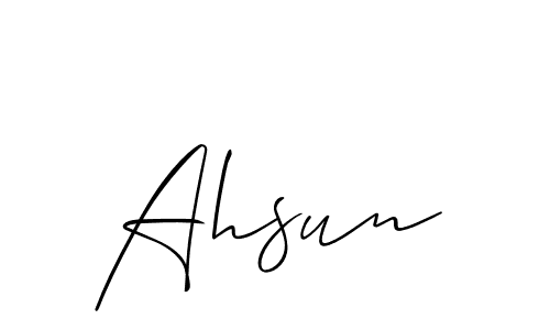 if you are searching for the best signature style for your name Ahsun. so please give up your signature search. here we have designed multiple signature styles  using Allison_Script. Ahsun signature style 2 images and pictures png