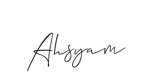 Once you've used our free online signature maker to create your best signature Allison_Script style, it's time to enjoy all of the benefits that Ahsyam name signing documents. Ahsyam signature style 2 images and pictures png