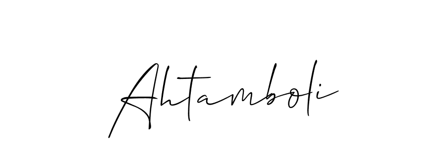 Once you've used our free online signature maker to create your best signature Allison_Script style, it's time to enjoy all of the benefits that Ahtamboli name signing documents. Ahtamboli signature style 2 images and pictures png