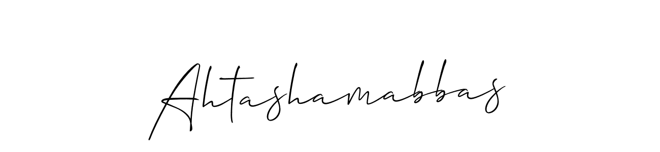 You should practise on your own different ways (Allison_Script) to write your name (Ahtashamabbas) in signature. don't let someone else do it for you. Ahtashamabbas signature style 2 images and pictures png