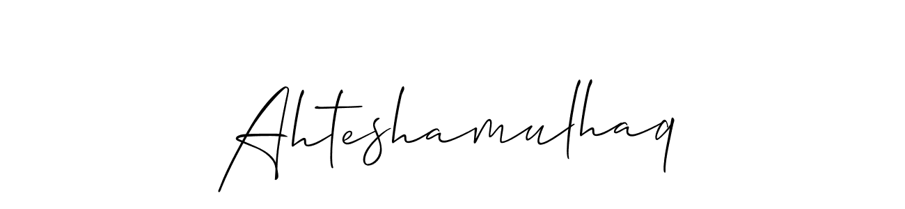 Also You can easily find your signature by using the search form. We will create Ahteshamulhaq name handwritten signature images for you free of cost using Allison_Script sign style. Ahteshamulhaq signature style 2 images and pictures png