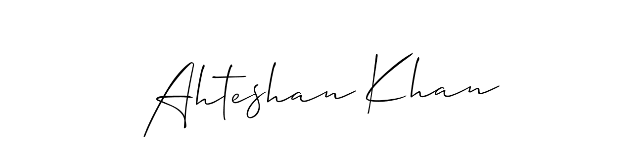 Ahteshan Khan stylish signature style. Best Handwritten Sign (Allison_Script) for my name. Handwritten Signature Collection Ideas for my name Ahteshan Khan. Ahteshan Khan signature style 2 images and pictures png