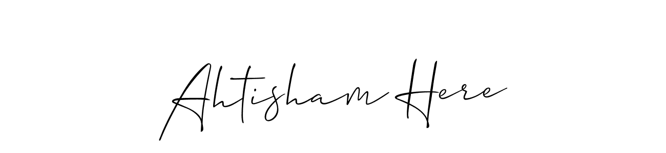 if you are searching for the best signature style for your name Ahtisham Here. so please give up your signature search. here we have designed multiple signature styles  using Allison_Script. Ahtisham Here signature style 2 images and pictures png