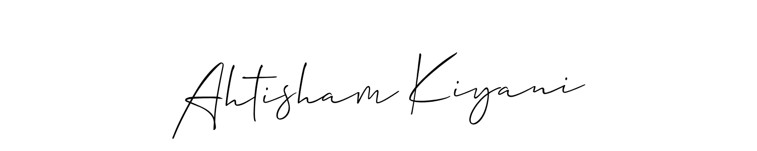 How to Draw Ahtisham Kiyani signature style? Allison_Script is a latest design signature styles for name Ahtisham Kiyani. Ahtisham Kiyani signature style 2 images and pictures png