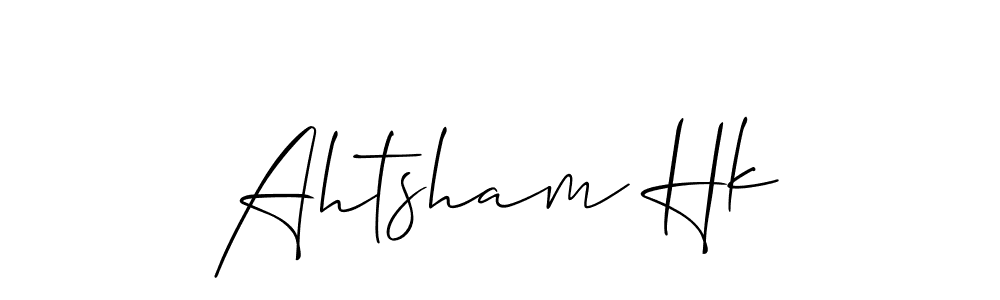 Ahtsham Hk stylish signature style. Best Handwritten Sign (Allison_Script) for my name. Handwritten Signature Collection Ideas for my name Ahtsham Hk. Ahtsham Hk signature style 2 images and pictures png