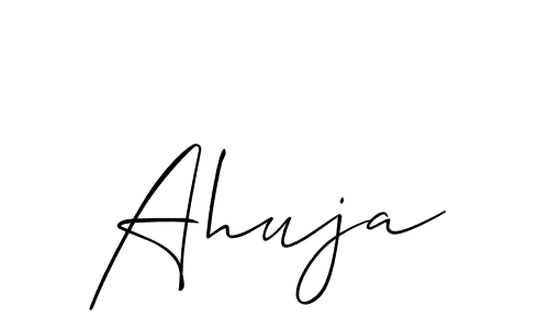 How to make Ahuja name signature. Use Allison_Script style for creating short signs online. This is the latest handwritten sign. Ahuja signature style 2 images and pictures png