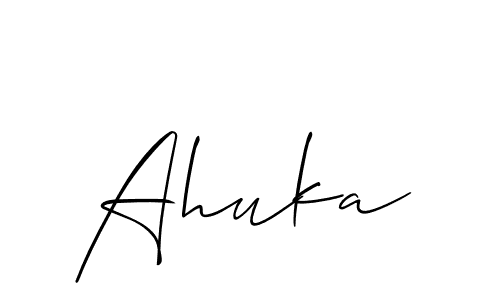 The best way (Allison_Script) to make a short signature is to pick only two or three words in your name. The name Ahuka include a total of six letters. For converting this name. Ahuka signature style 2 images and pictures png