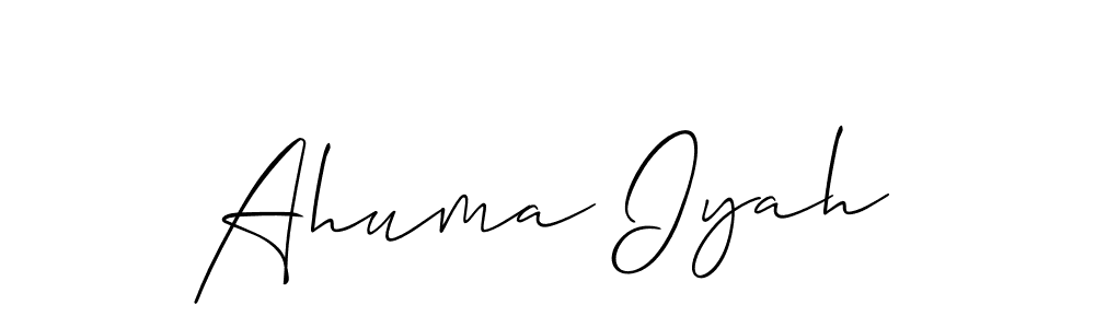 Make a short Ahuma Iyah signature style. Manage your documents anywhere anytime using Allison_Script. Create and add eSignatures, submit forms, share and send files easily. Ahuma Iyah signature style 2 images and pictures png