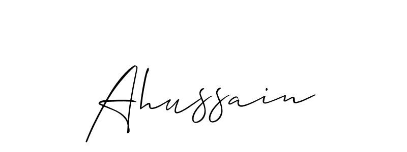 How to Draw Ahussain signature style? Allison_Script is a latest design signature styles for name Ahussain. Ahussain signature style 2 images and pictures png