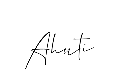 Make a beautiful signature design for name Ahuti. With this signature (Allison_Script) style, you can create a handwritten signature for free. Ahuti signature style 2 images and pictures png