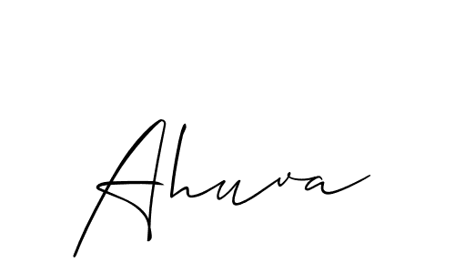 Use a signature maker to create a handwritten signature online. With this signature software, you can design (Allison_Script) your own signature for name Ahuva. Ahuva signature style 2 images and pictures png