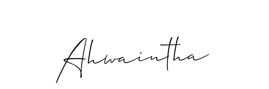 It looks lik you need a new signature style for name Ahwaintha. Design unique handwritten (Allison_Script) signature with our free signature maker in just a few clicks. Ahwaintha signature style 2 images and pictures png