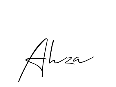 Design your own signature with our free online signature maker. With this signature software, you can create a handwritten (Allison_Script) signature for name Ahza. Ahza signature style 2 images and pictures png