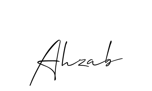 Best and Professional Signature Style for Ahzab. Allison_Script Best Signature Style Collection. Ahzab signature style 2 images and pictures png