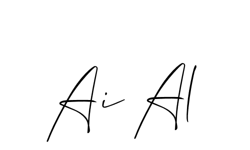 How to make Ai Al signature? Allison_Script is a professional autograph style. Create handwritten signature for Ai Al name. Ai Al signature style 2 images and pictures png