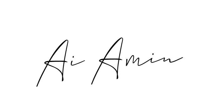 How to make Ai Amin name signature. Use Allison_Script style for creating short signs online. This is the latest handwritten sign. Ai Amin signature style 2 images and pictures png