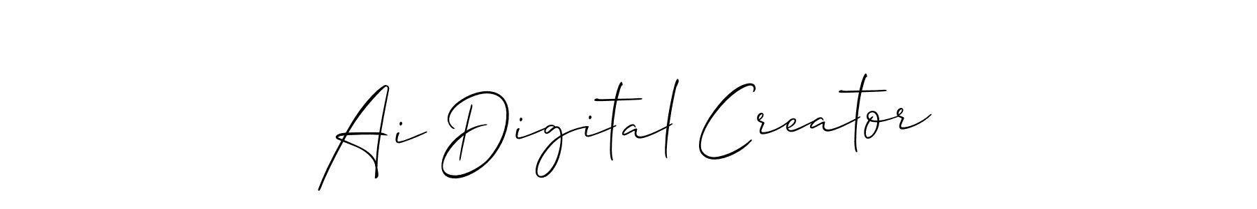 It looks lik you need a new signature style for name Ai Digital Creator. Design unique handwritten (Allison_Script) signature with our free signature maker in just a few clicks. Ai Digital Creator signature style 2 images and pictures png