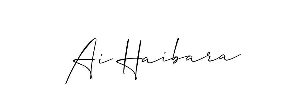 Also we have Ai Haibara name is the best signature style. Create professional handwritten signature collection using Allison_Script autograph style. Ai Haibara signature style 2 images and pictures png