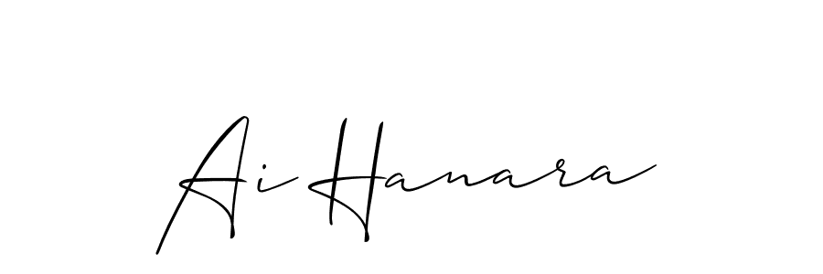 Similarly Allison_Script is the best handwritten signature design. Signature creator online .You can use it as an online autograph creator for name Ai Hanara. Ai Hanara signature style 2 images and pictures png