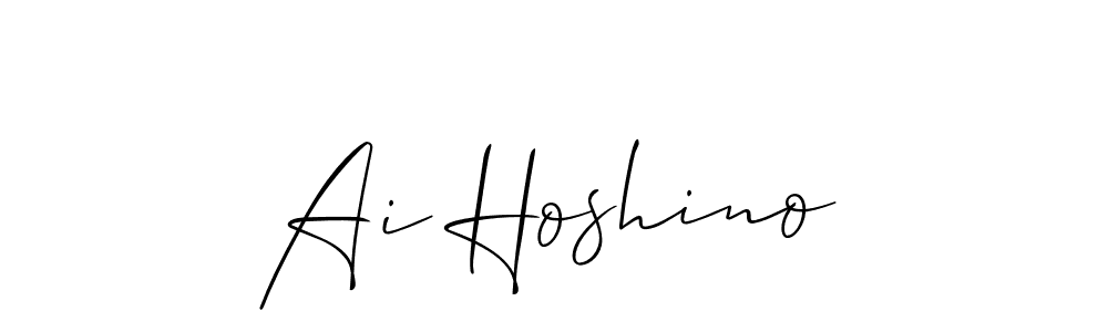 You should practise on your own different ways (Allison_Script) to write your name (Ai Hoshino) in signature. don't let someone else do it for you. Ai Hoshino signature style 2 images and pictures png