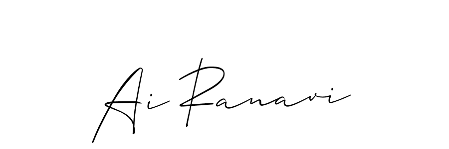 Design your own signature with our free online signature maker. With this signature software, you can create a handwritten (Allison_Script) signature for name Ai Ranavi. Ai Ranavi signature style 2 images and pictures png