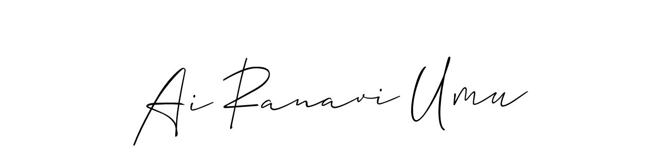 Similarly Allison_Script is the best handwritten signature design. Signature creator online .You can use it as an online autograph creator for name Ai Ranavi Umu. Ai Ranavi Umu signature style 2 images and pictures png