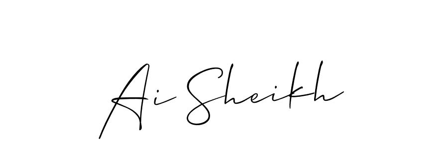 Best and Professional Signature Style for Ai Sheikh. Allison_Script Best Signature Style Collection. Ai Sheikh signature style 2 images and pictures png