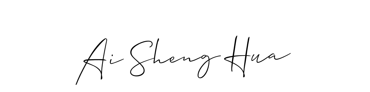Best and Professional Signature Style for Ai Sheng Hua. Allison_Script Best Signature Style Collection. Ai Sheng Hua signature style 2 images and pictures png