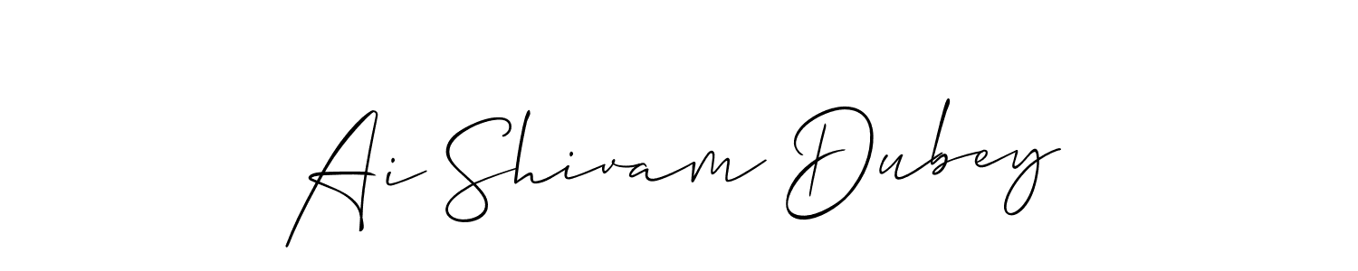 Make a beautiful signature design for name Ai Shivam Dubey. With this signature (Allison_Script) style, you can create a handwritten signature for free. Ai Shivam Dubey signature style 2 images and pictures png