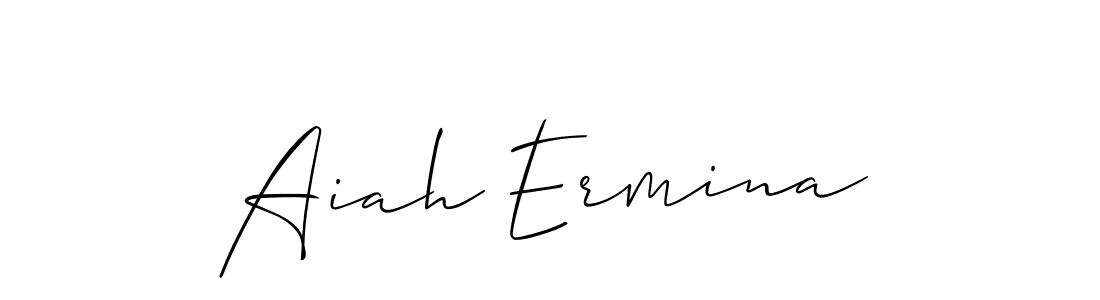 Once you've used our free online signature maker to create your best signature Allison_Script style, it's time to enjoy all of the benefits that Aiah Ermina name signing documents. Aiah Ermina signature style 2 images and pictures png