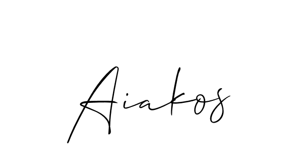 The best way (Allison_Script) to make a short signature is to pick only two or three words in your name. The name Aiakos include a total of six letters. For converting this name. Aiakos signature style 2 images and pictures png