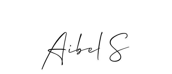 Design your own signature with our free online signature maker. With this signature software, you can create a handwritten (Allison_Script) signature for name Aibel S. Aibel S signature style 2 images and pictures png