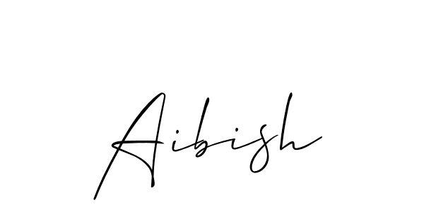 Make a beautiful signature design for name Aibish. With this signature (Allison_Script) style, you can create a handwritten signature for free. Aibish signature style 2 images and pictures png