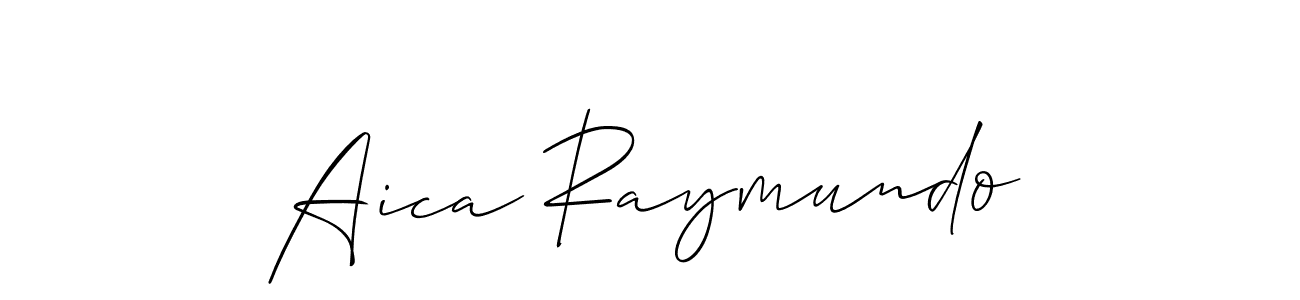 Also we have Aica Raymundo name is the best signature style. Create professional handwritten signature collection using Allison_Script autograph style. Aica Raymundo signature style 2 images and pictures png