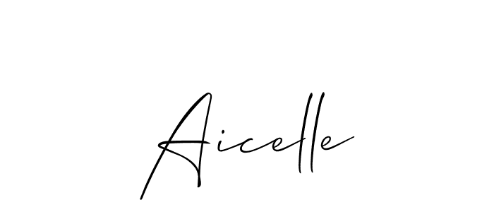 Make a beautiful signature design for name Aicelle. With this signature (Allison_Script) style, you can create a handwritten signature for free. Aicelle signature style 2 images and pictures png