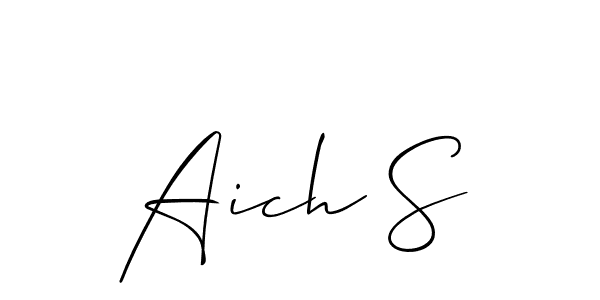 Make a short Aich S signature style. Manage your documents anywhere anytime using Allison_Script. Create and add eSignatures, submit forms, share and send files easily. Aich S signature style 2 images and pictures png