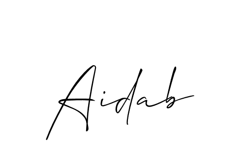 How to Draw Aidab signature style? Allison_Script is a latest design signature styles for name Aidab. Aidab signature style 2 images and pictures png