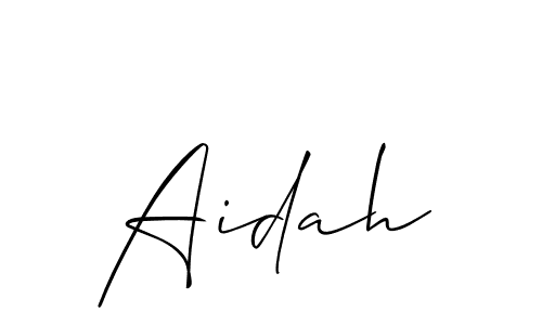 Also we have Aidah name is the best signature style. Create professional handwritten signature collection using Allison_Script autograph style. Aidah signature style 2 images and pictures png