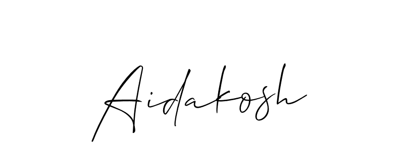 Also You can easily find your signature by using the search form. We will create Aidakosh name handwritten signature images for you free of cost using Allison_Script sign style. Aidakosh signature style 2 images and pictures png