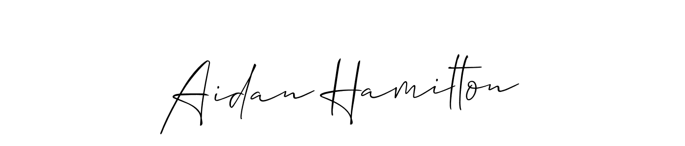 The best way (Allison_Script) to make a short signature is to pick only two or three words in your name. The name Aidan Hamilton include a total of six letters. For converting this name. Aidan Hamilton signature style 2 images and pictures png