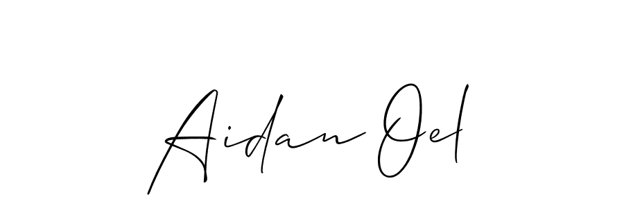 if you are searching for the best signature style for your name Aidan Oel. so please give up your signature search. here we have designed multiple signature styles  using Allison_Script. Aidan Oel signature style 2 images and pictures png