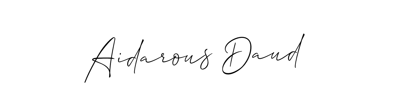 Similarly Allison_Script is the best handwritten signature design. Signature creator online .You can use it as an online autograph creator for name Aidarous Daud. Aidarous Daud signature style 2 images and pictures png