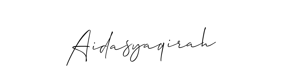 How to Draw Aidasyaqirah signature style? Allison_Script is a latest design signature styles for name Aidasyaqirah. Aidasyaqirah signature style 2 images and pictures png